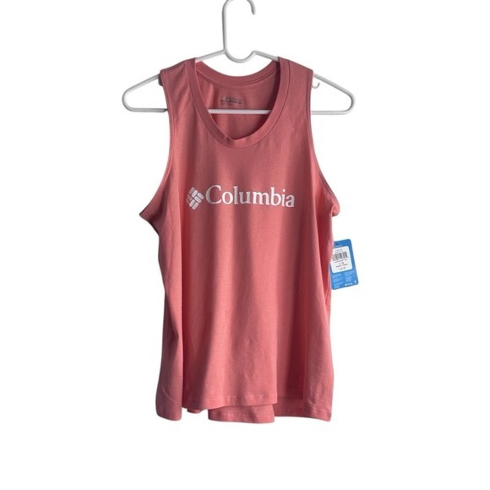 Columbia Tank Top Womens L Large Salmon North‎ Cascades Comfort Stretch Logo